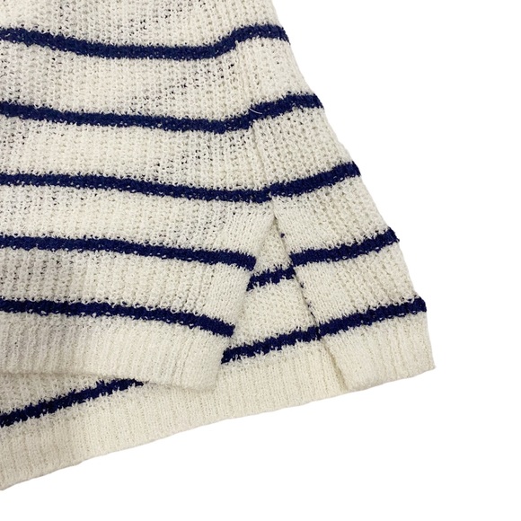 A Father’s Love White With Blue Stripes Sleeveless Knit Tunic Top, Size Large - Picture 3 of 7